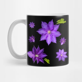 Purple Clematis Flower Grouping Mug